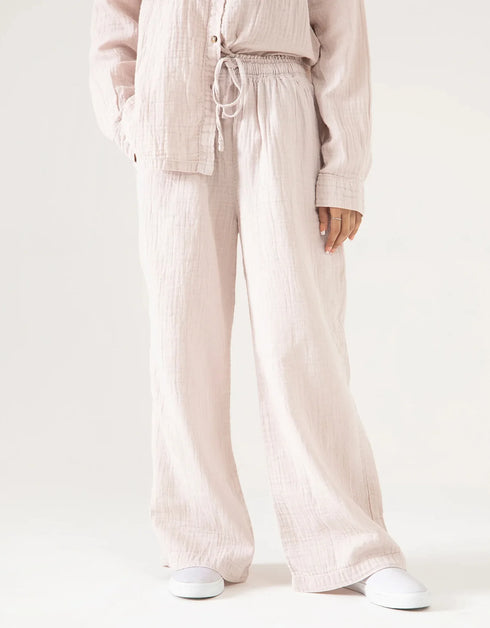 WIDE LEG MUSLIN TROUSER